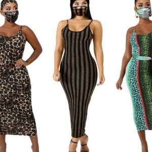 A sexy strapped dress with bare